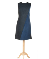 Christian Dior Black / Blue Cashmere Sleeveless Mid-length Dress - Christian Dior