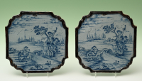 A pair of Delft plaques