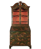 An English Laqué Top Desk with Chinoiserie Decor