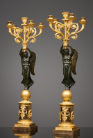 Pair of French Empire candelabra