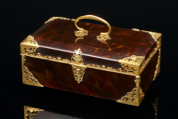 Neapolitan Louis XV mounted tortoiseshell casket