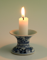 A Chinese porcelain candlestick