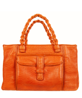 Bottega Veneta Orange Lizard Handbag - Bottega Veneta