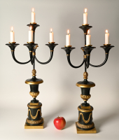 A pair of large candelabras