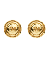 Chanel Extra Large CC Shield Clipon Earrings - Chanel