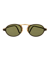 Ray Ban Bausch Lomb (B&L) Oval Black/Gold 'Cheyenne' Sunglasses - Rayban