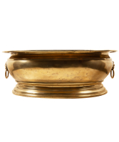 A Large Baroque Brass Wine Cistern with Handles
