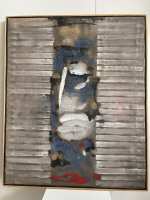 Xavier Krebs, abstract oil painting on linen canvas, 1990 - Xavier Krebs