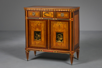 Dutch Louis XVI wall cabinet with lacquered panels