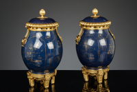 Pair of French Louis XVI mounted potpourri pots