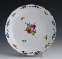A Dutch porcelain plate marked M.O.L.