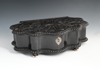 A Dutch colonial Ebony box with silver mountings