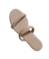 Gianvito Rossi 'Marley' Flat Braided Two-Band Slide Sandals - Gianvito Rossi