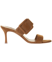 Manolo Blahnik 'Gable 70' Buckled Suede Mules - Manolo Blahnik