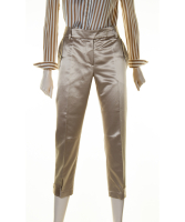Brunello Cucinelli Silk Cropped Straight-Leg Pants - Brunello Cucinelli
