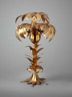 A highly decorative Palm tree lamp by Hans Kögl