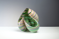 Barbara Nanning (Amsterdam 1957), glasobject sculpturale kom - Barbara Nanning