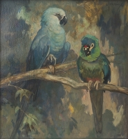 Painting of Two Birds by Cornelis Jan Mension