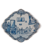 Een Blauw en Witte Delftse Plaquette
