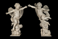 A pair of wooden angels
