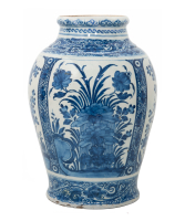 A Blue and White Dutch Delft Jar