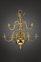 Dutch Renaissance twelve-arm chandelier