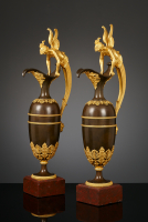 Pair of French Empire Ewers, attributed to Claude Galle