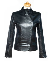 Costume National Black Leather Jacket - Costume National