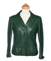Jil Sander Pre-Owned Green Leather Jacket - Jil Sander