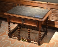 Table with tabletop in bluestone, France, 17th century