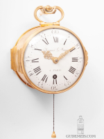 A rare French Louis XVI quarter repeating wall clock, Meunier Le Jeune, circa 1770.