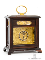 A Japanese table clock with strike and calendar, Makura-Dokei, circa 1840.