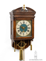 A rare Dutch Frisian stained oak hood clock, circa 1780.
