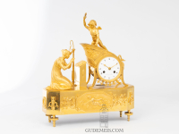 A French Empire ormolu mantel clock 'Ars Amatoria', circa 1800