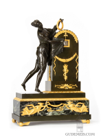 A fine French Empire mantel clock oubli du temps by Galle, circa 1810.