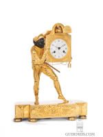 A French Empire ormolu mantel clock 'Harlequin', circa 1815