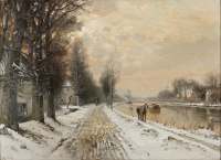 Louis Apol (1850-1936) Winter on the river Vecht