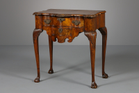 Dutch Louis XV burr walnut side table