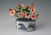 A Delftware flower vase