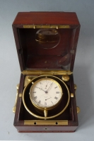 Attractive small marine chronometer by Winnerl, France, circa 1850.