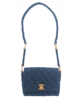 Chanel Denim Quilted Mini Flap Bag  - Chanel