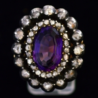 diamant amethist ring