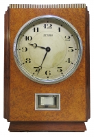 M217 Wooden Atmos clock, amboyna veneers, J.L. Reutter, model LG I, No 144