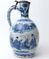 A Jug in Blue and White Dutch Delftware