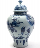 A  Vase in Blue Dutch Delftware