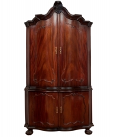 A Mahogany Louis XV Corner Cabinet