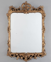 Een Rechthoekige Louis XV Vergulde Spiegel
