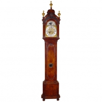 A Dutch burr walnut striking longcase clock Adriaan de Baghijn Amsterdam circa 1740
