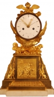 M77 Directoire - 1793-95 - gilt bronze mantle clock, in original condition, eight day duration