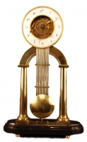 S01 Skeleton clock with glass dome